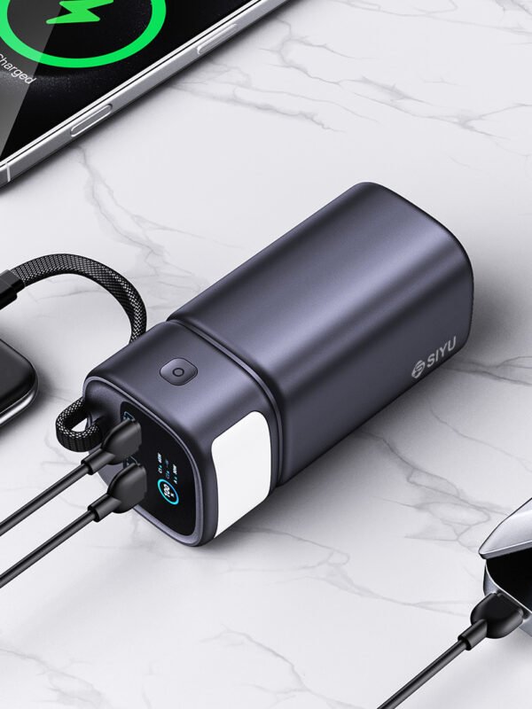 Large Capacity Built-in Cable Fast charge Power Bank （20000mAh 1000W)