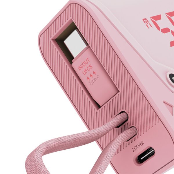 Fast Charging Power Bank with Built-in Cables