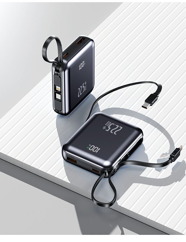 Dual Built-in Cable Fast charge Power Bank 10000mAh